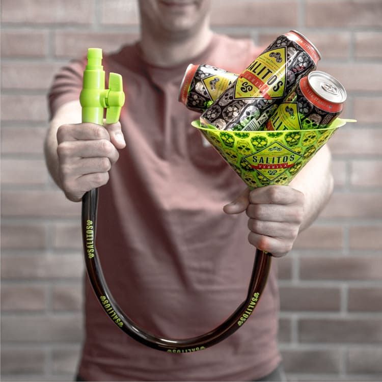 Salitos Beer Funnel Party Tool Hose Valve Binge Drinking Beer Bongs Sliding Slide – View 3