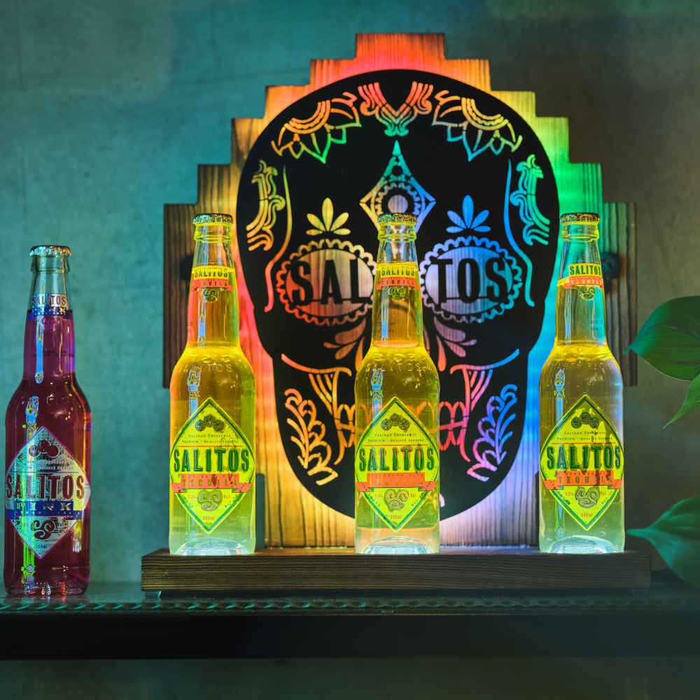 Salitos Bottle Glorifier LED Skull Bottle Display Bar Party Club Bartool Decoration