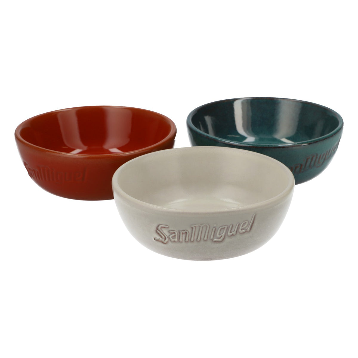 San Miguel Beer Bowl Set of 3 Ceramic Bowls Cereal Aperitif Bowls – View 2