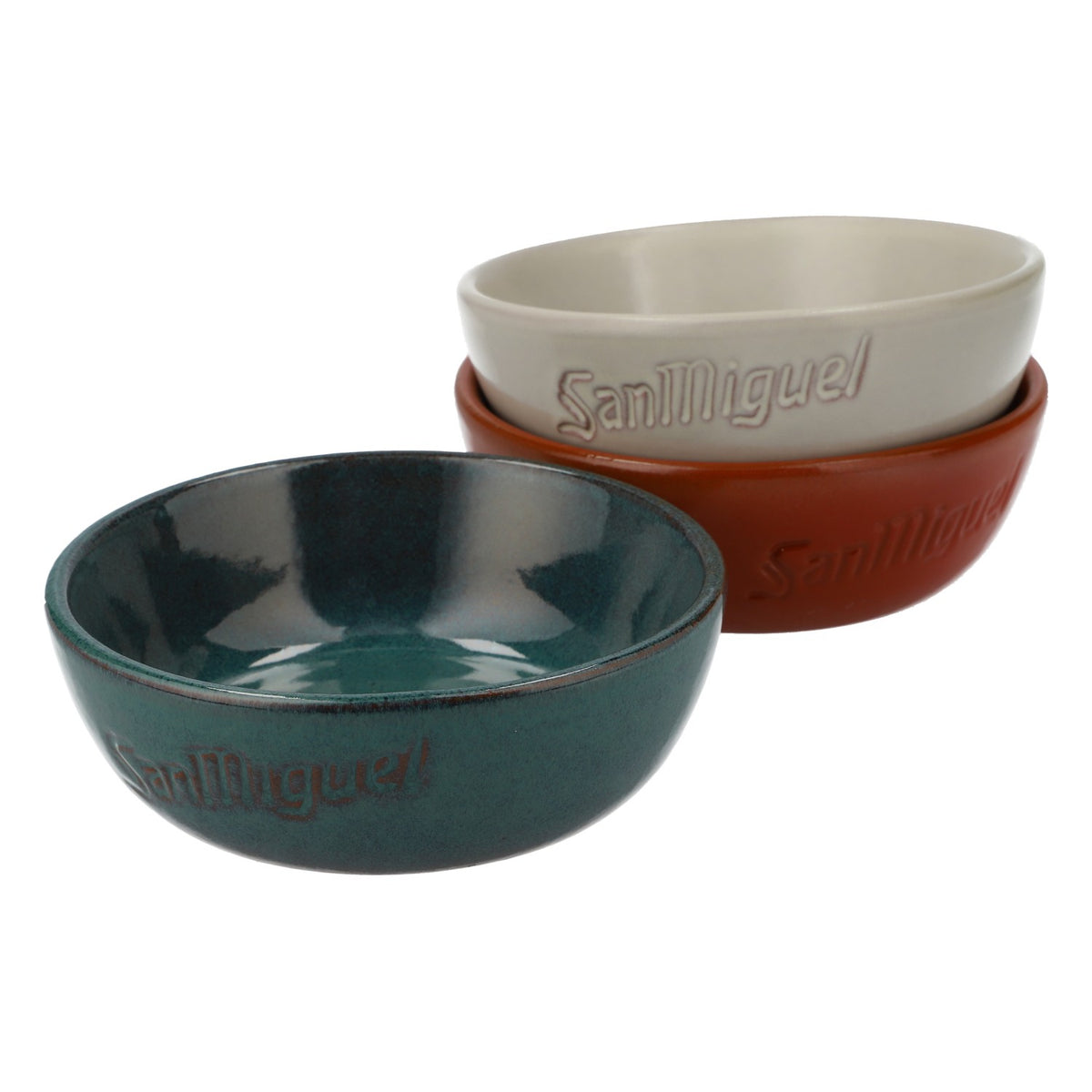 San Miguel Beer Bowl Set of 3 Ceramic Bowls Cereal Aperitif Bowls – View 3