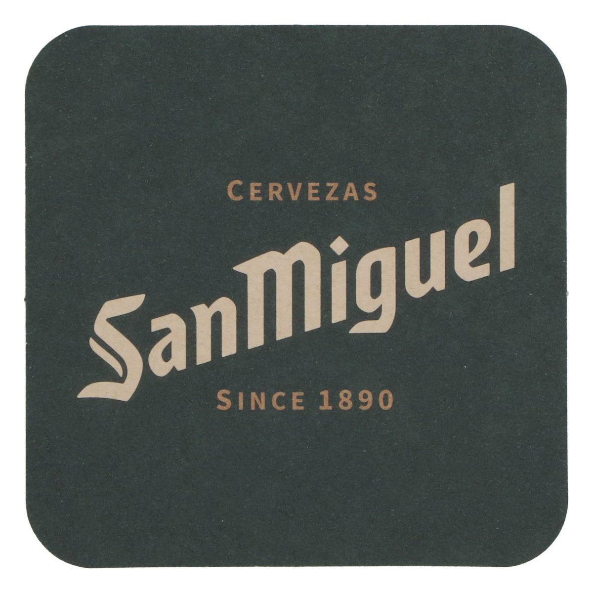 San Miguel Beer Coaster Since 1890, dark green, lettering only, new – View 3