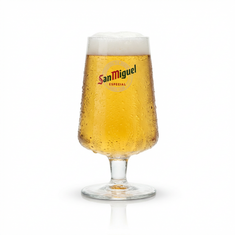 San Miguel beer glass 0.3 l Especial New logo trophy glasses Tulip Cerveza Gastro