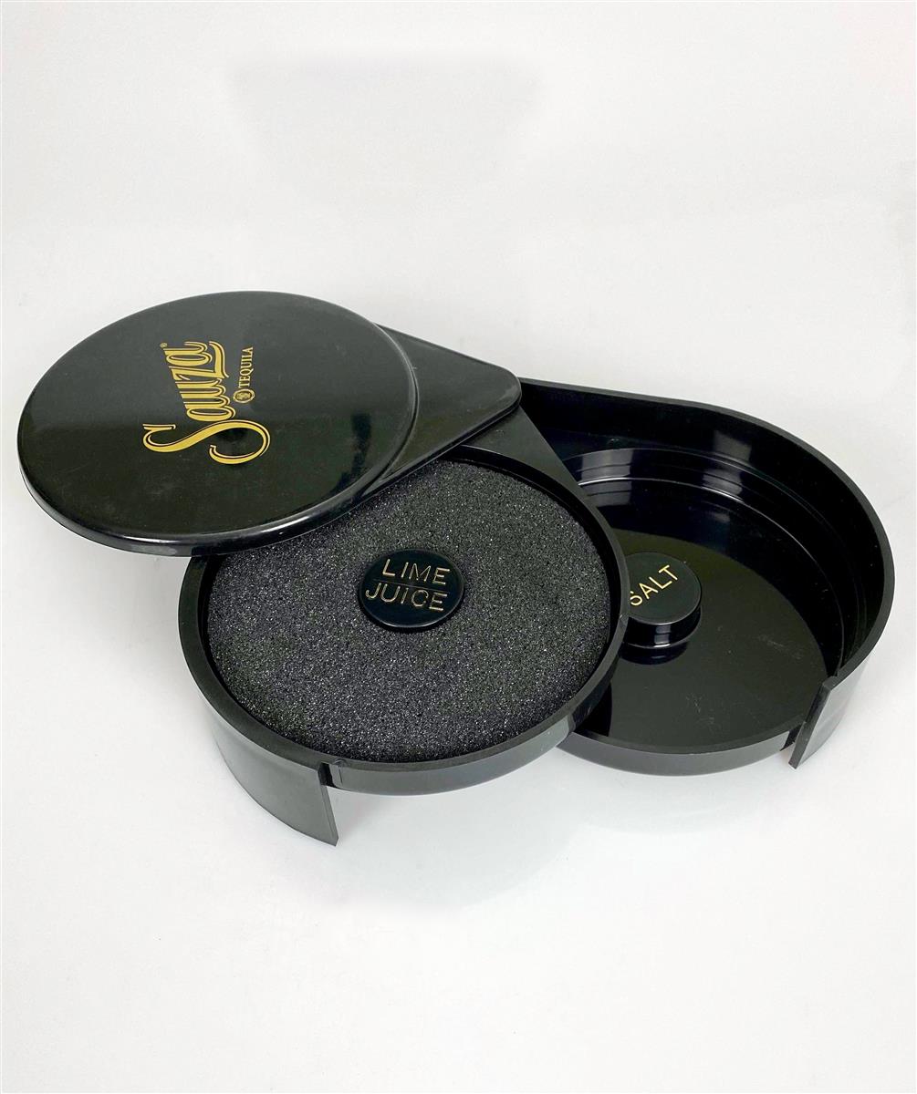 Sauza Tequila sugar wheel dispenser lemon salt black used cooler Barcaddy – View 4
