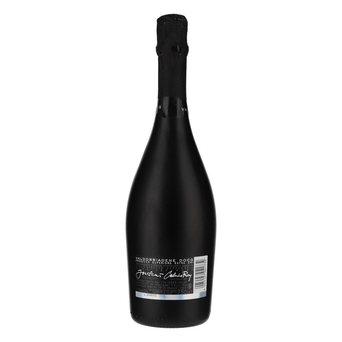 Scavi & Ray EMPTY Prosecco Show Bottle Decorative Bottle Show Bottle 0.75l Matte Black – View 4