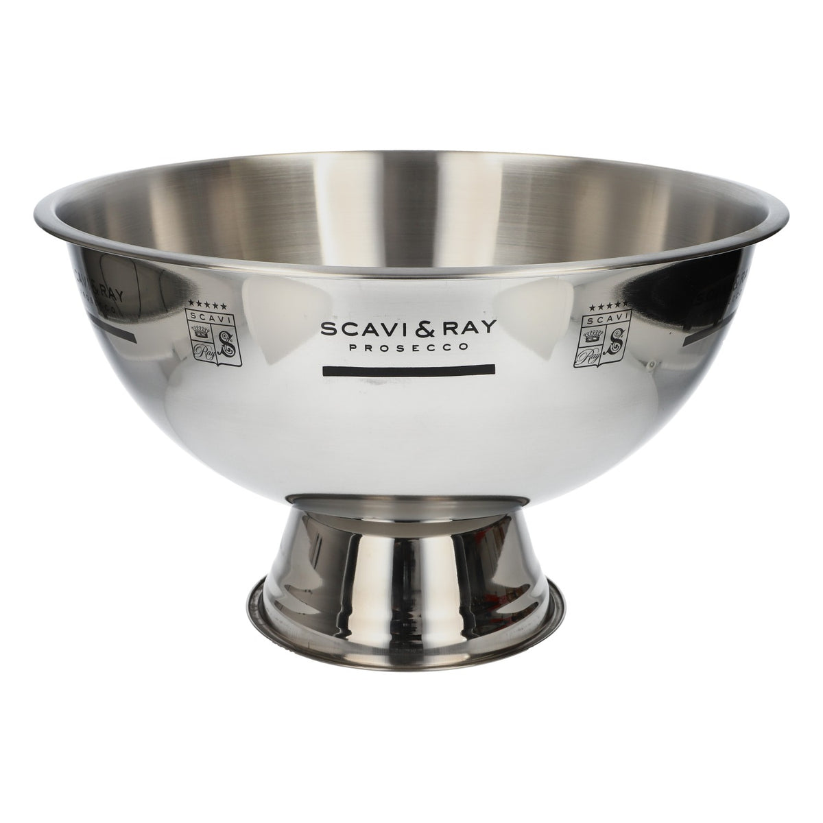 Scavi & Ray XXL Champagne Cooler Bottle Cooler Ice Bowl Chrome-plated Stainless Steel