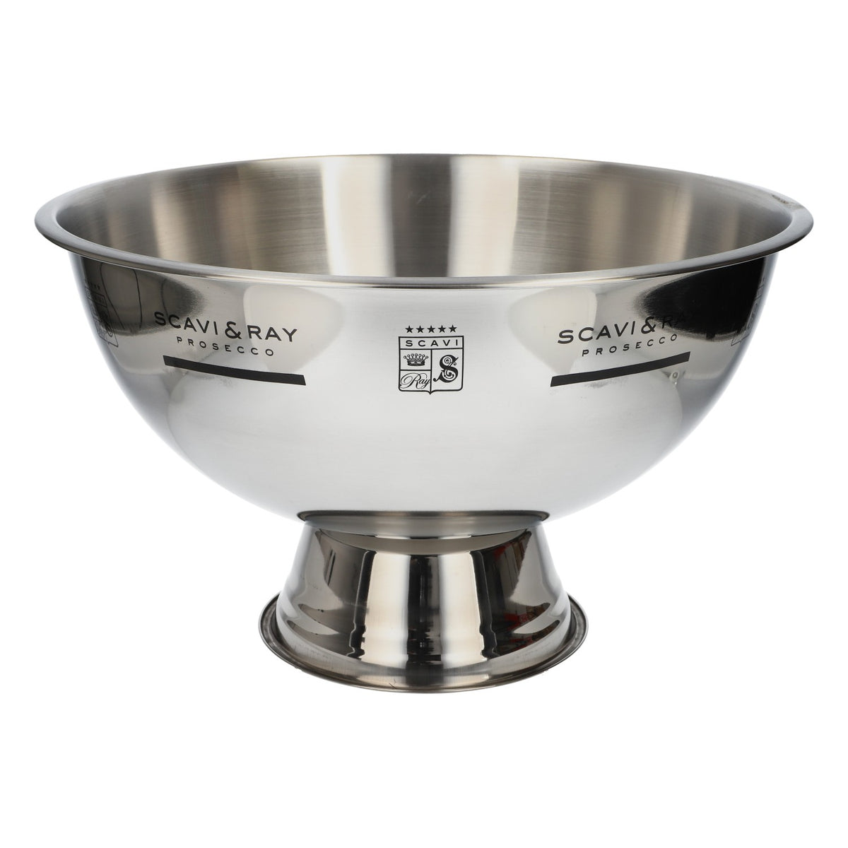 Scavi & Ray XXL Champagne Cooler Bottle Cooler Ice Bowl Chrome-plated Stainless Steel – View 2