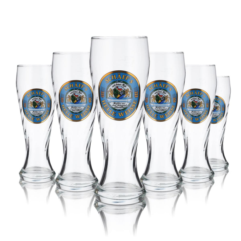 Schäffs wheat beer glass 0,5l Helle Weisse Hefeweizen glasses contour glass brewery