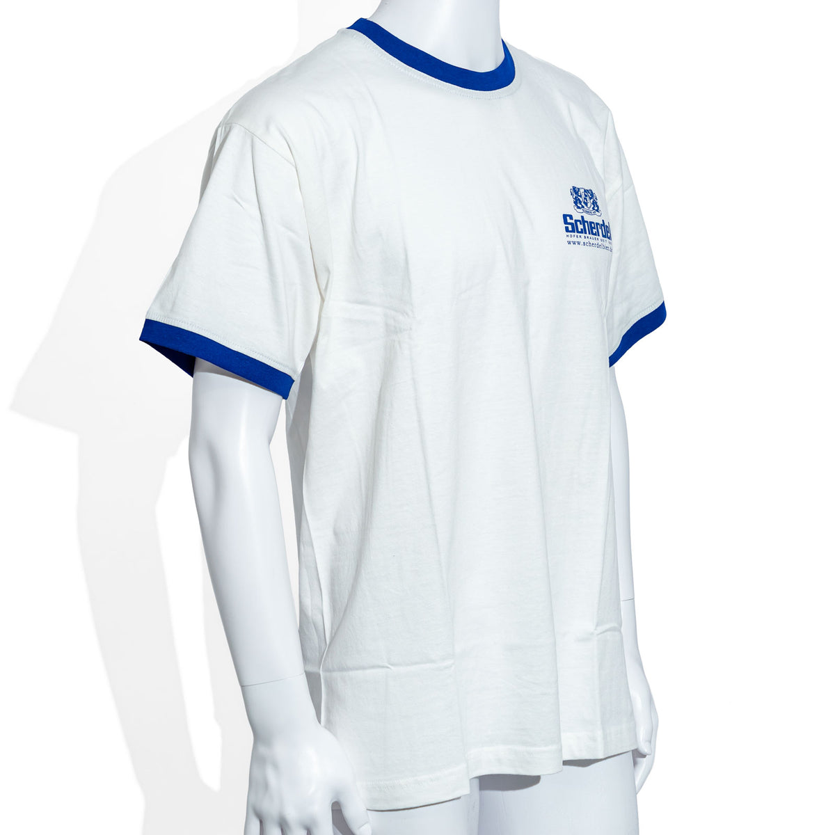 Scherdel Beer T-Shirt, Size XL, Blue Collar, White – View 2
