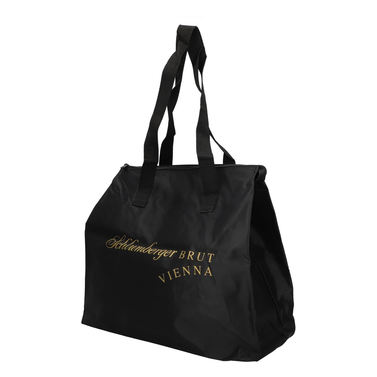 Schlumberger Sparkling Wine Bag Vienna Shopping Bag, Black with Zipper – View 4