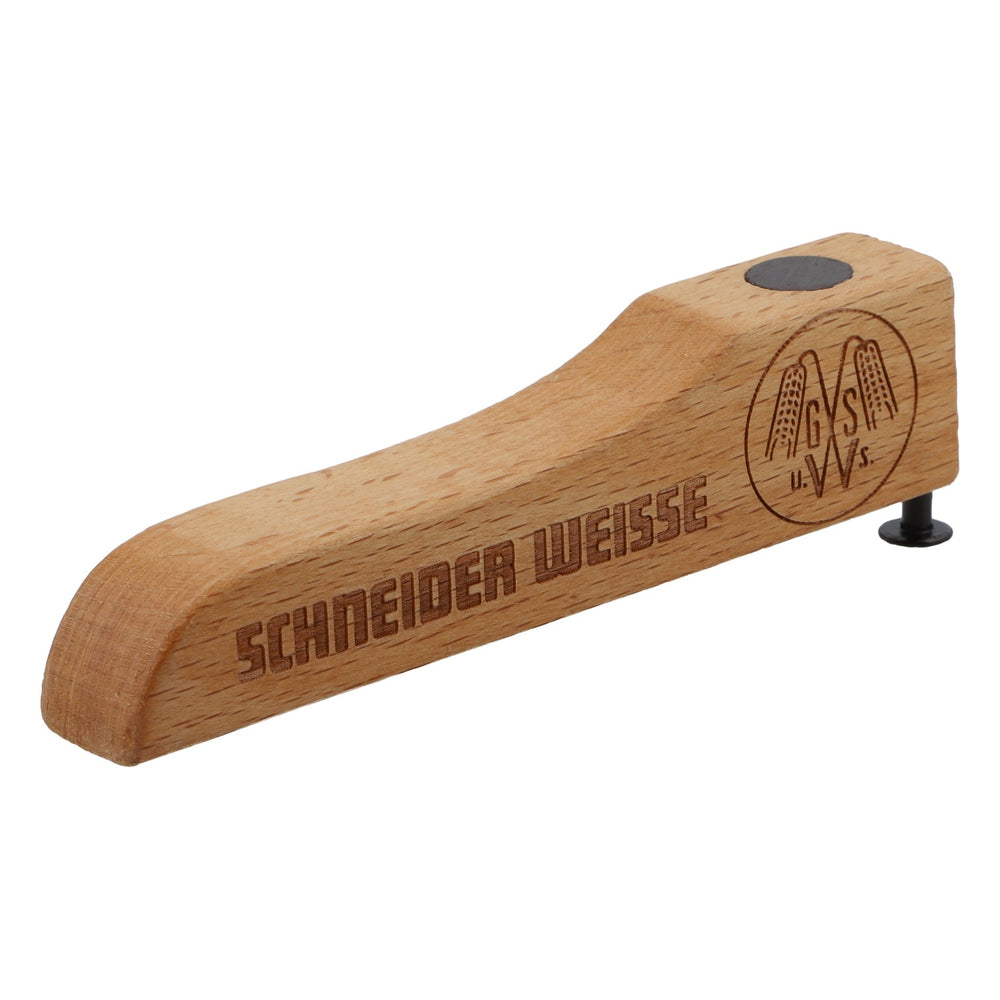 Schneider Weisse Beer Bottle Opener (Weissbier Opener) – Wooden with Nail & Magnet