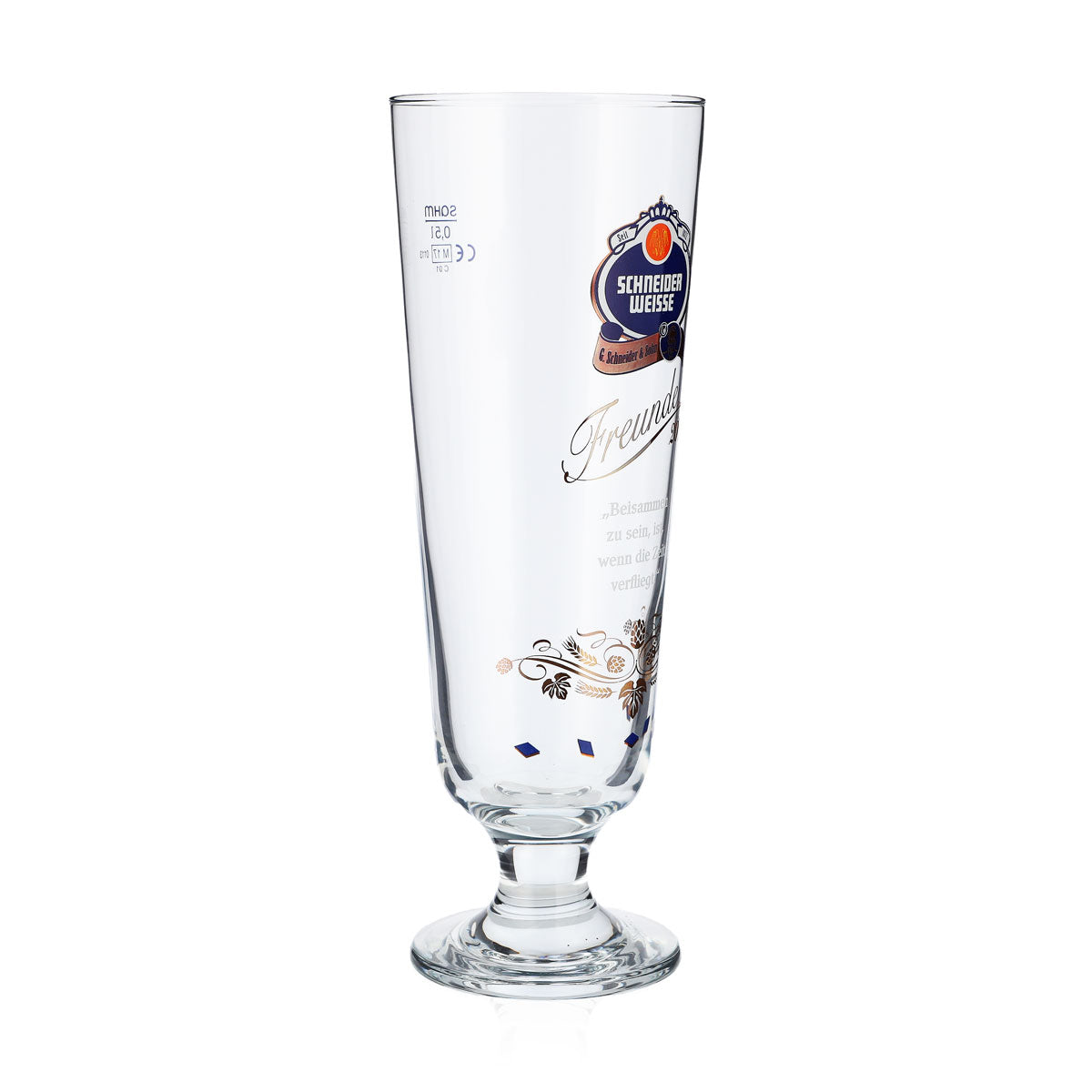 Schneider Weisse Beer Glass Edition 0.5l Trophy "Friends 2017" Sahm Antik – View 2