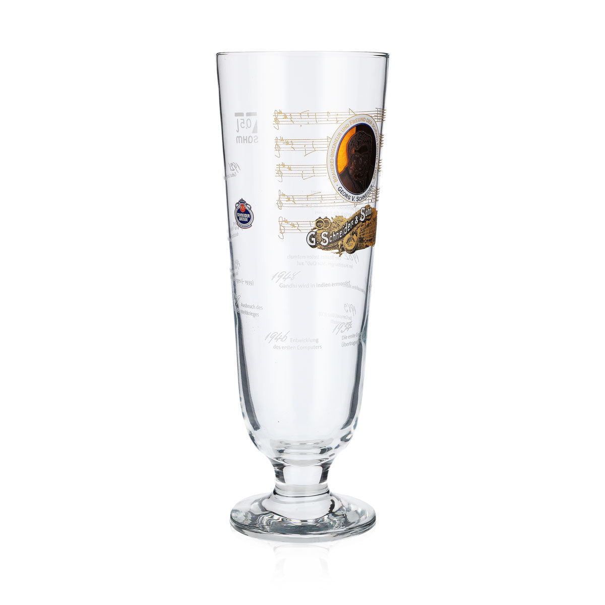 Schneider Weisse beer glasses, 0.5 l, special edition Georg V Sahm – View 3