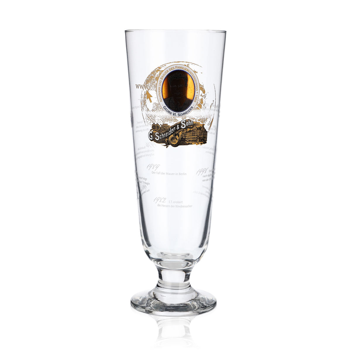 Schneider Weisse beer glasses, 0.5 l, special edition, Georg VI Sahm