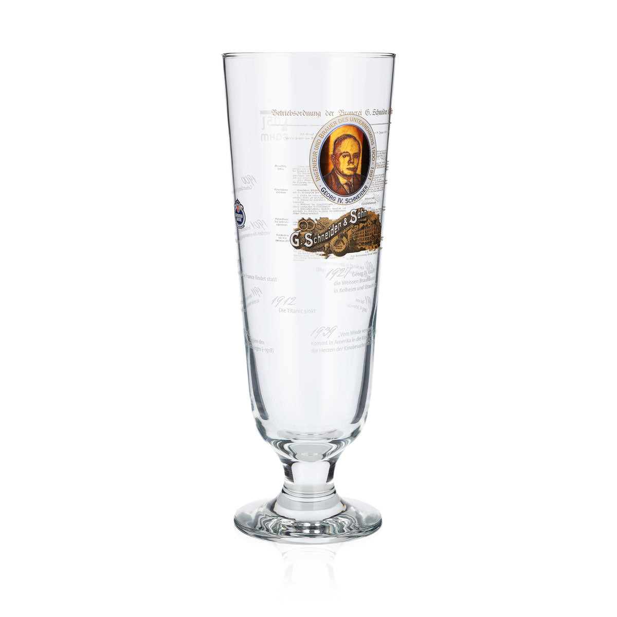 Schneider Weisse beer glasses, 0.5 l, special edition Georg IV Sahm – View 2