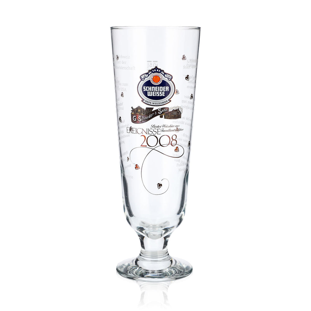 Schneider Weisse beer glass collector's glass 0.5 l trophy Events 2008  Antique trophy