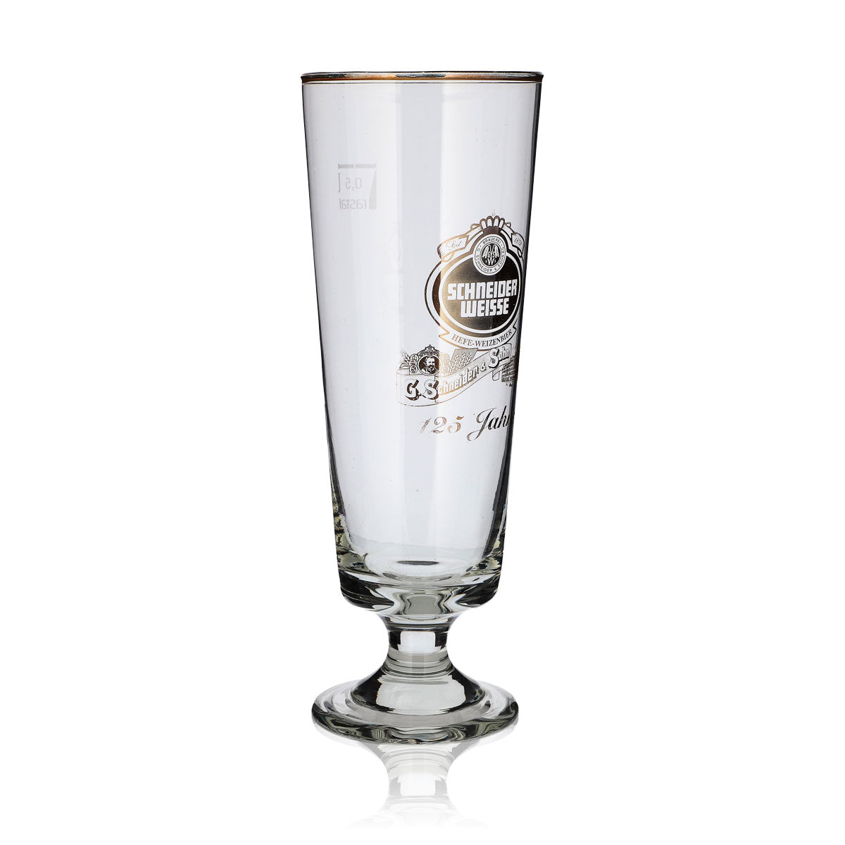 Schneider Weisse Glass 0.5l Antique Cup 125th Anniversary Special Edition Collector's Glasses – View 2