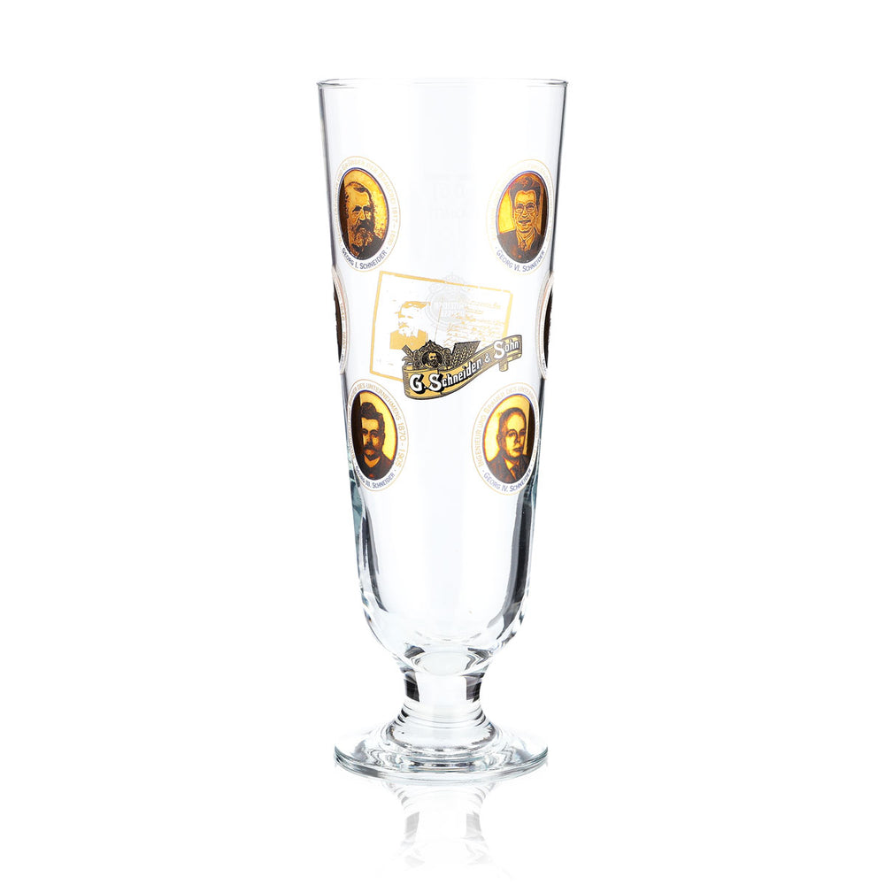 Schneider Weisse Glass 0.5l Antique Cup Georg I-VI Collector's Glasses Special Edition
