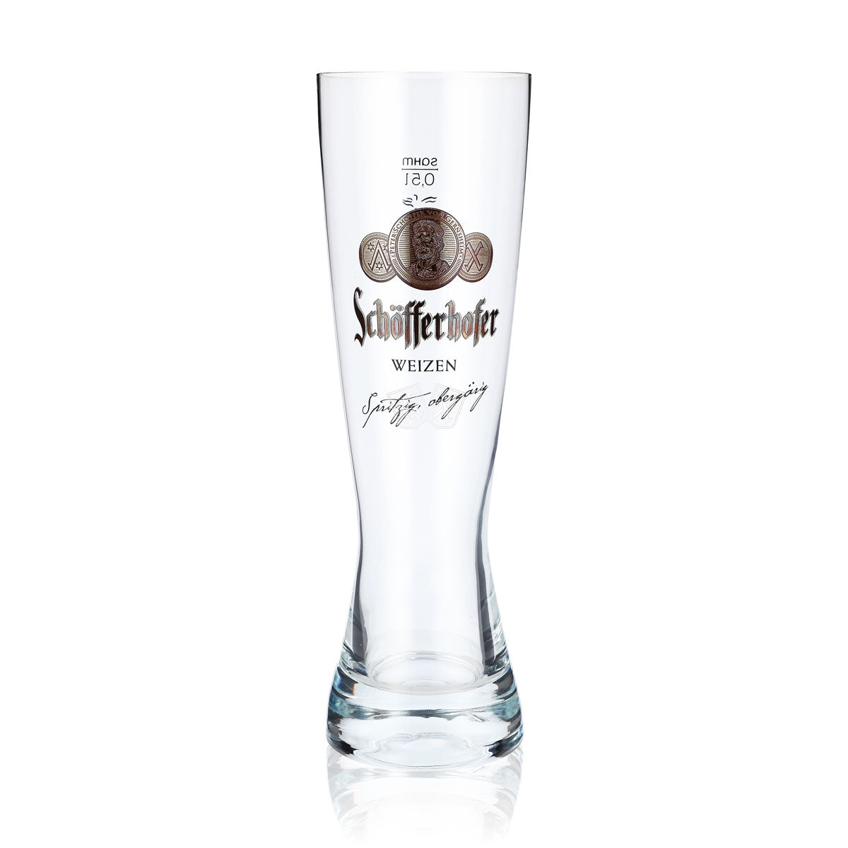 Schöfferhofer Beer Glass Wheat Beer Glasses 0.5l Goblet Platinum Logo Sahm
