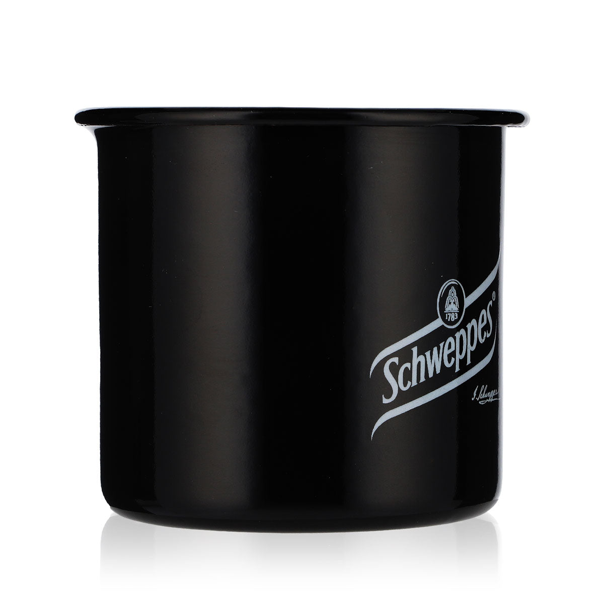 Schweppes Soft Drink Enameled Moscow Mule Mug 0.5 L Metal Cup Black – View 2