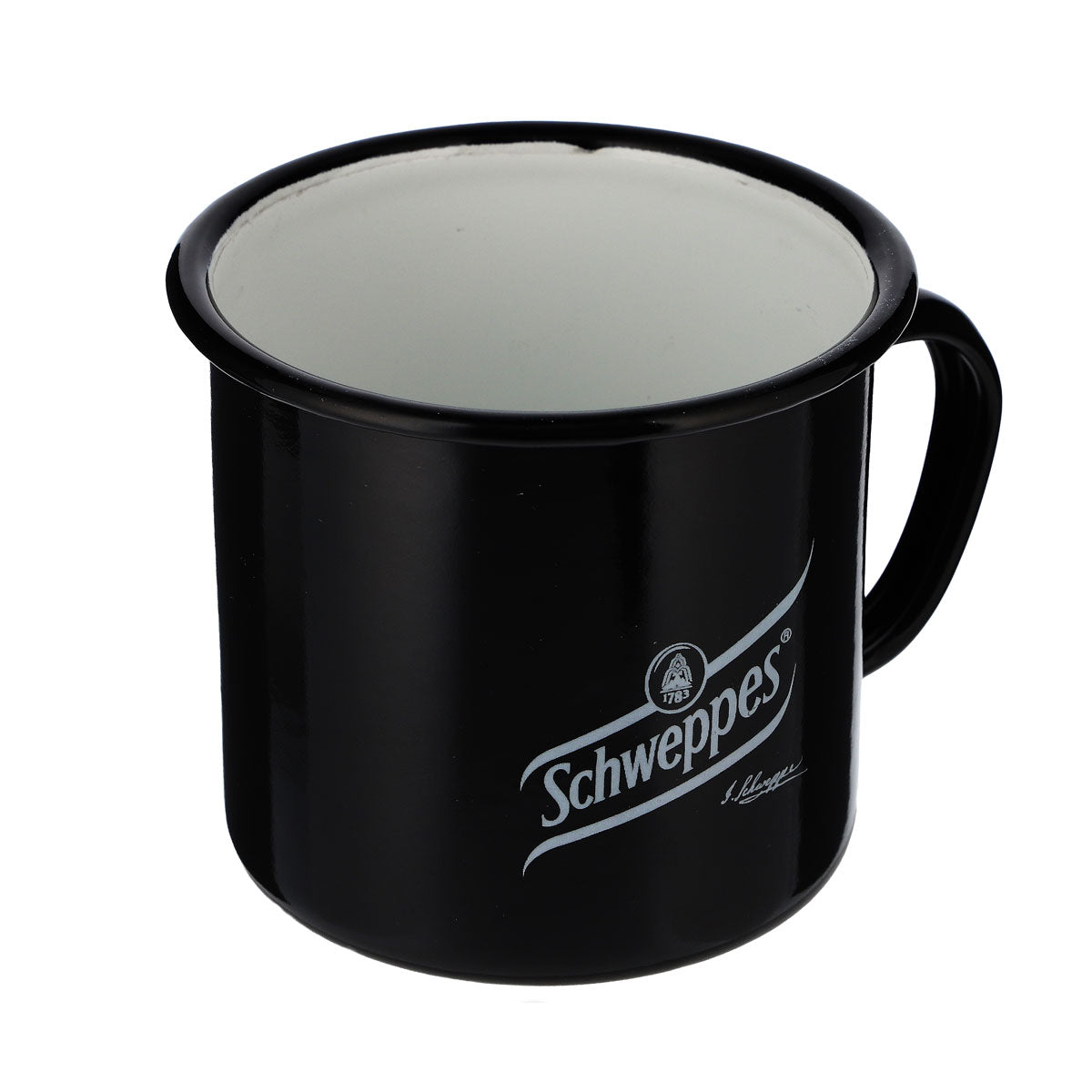 Schweppes Soft Drink Enameled Moscow Mule Mug 0.5 L Metal Cup Black – View 6