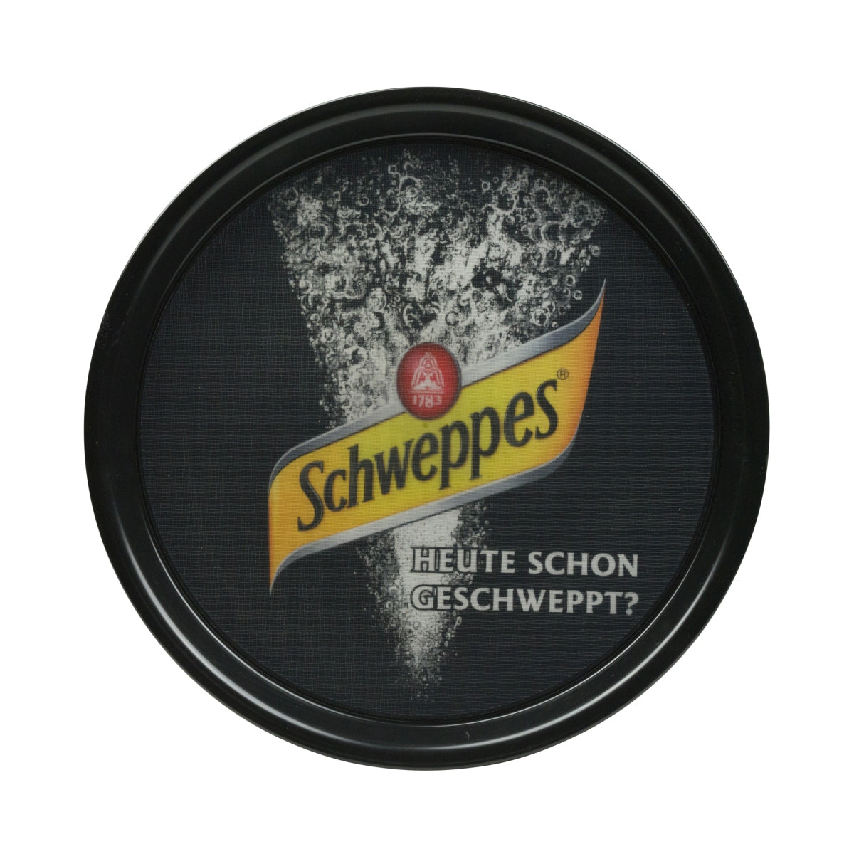 Schweppes soft drink tray Serving tray Waiter's tray black