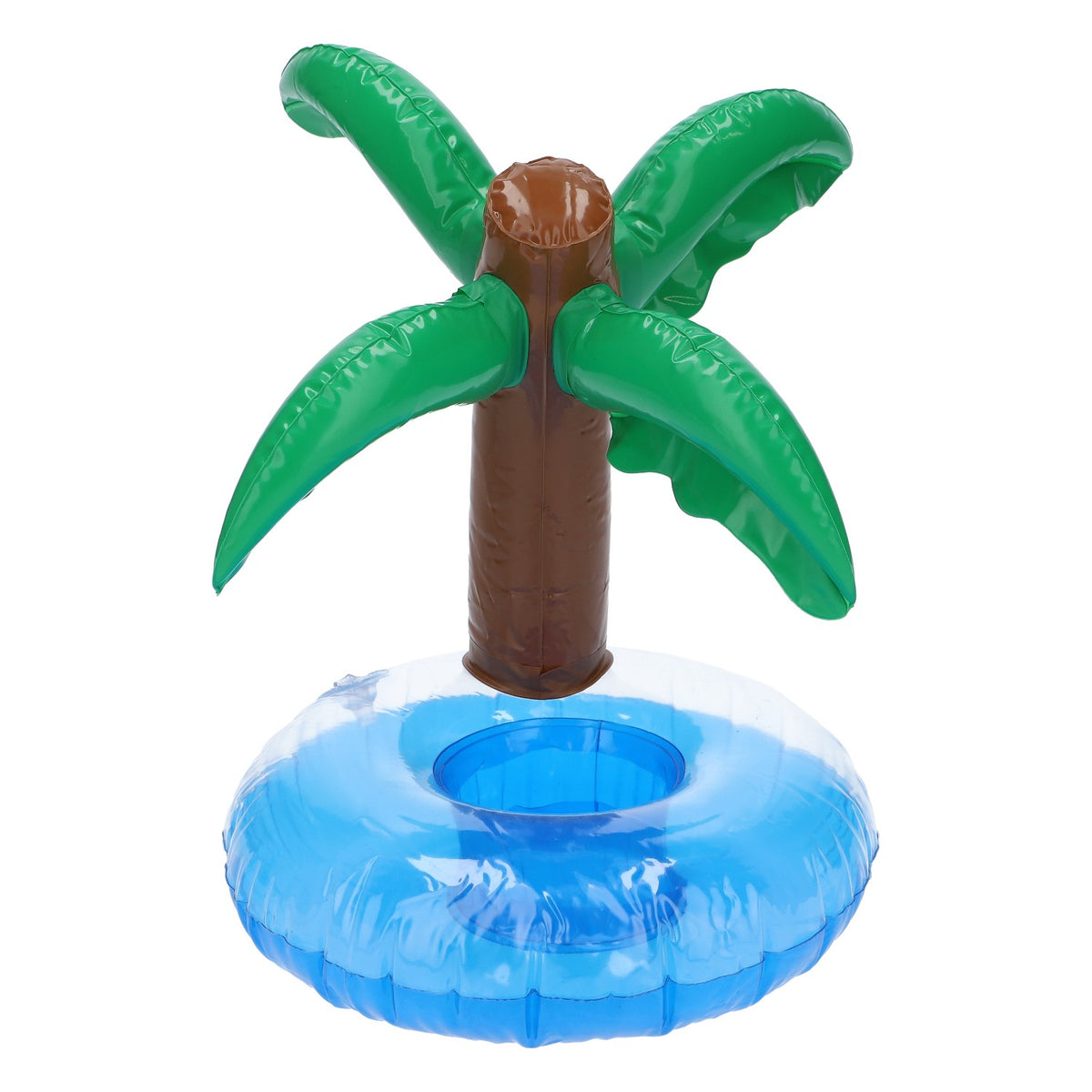 Floating drink holder, inflatable palm tree, pool gadget, blue – View 2