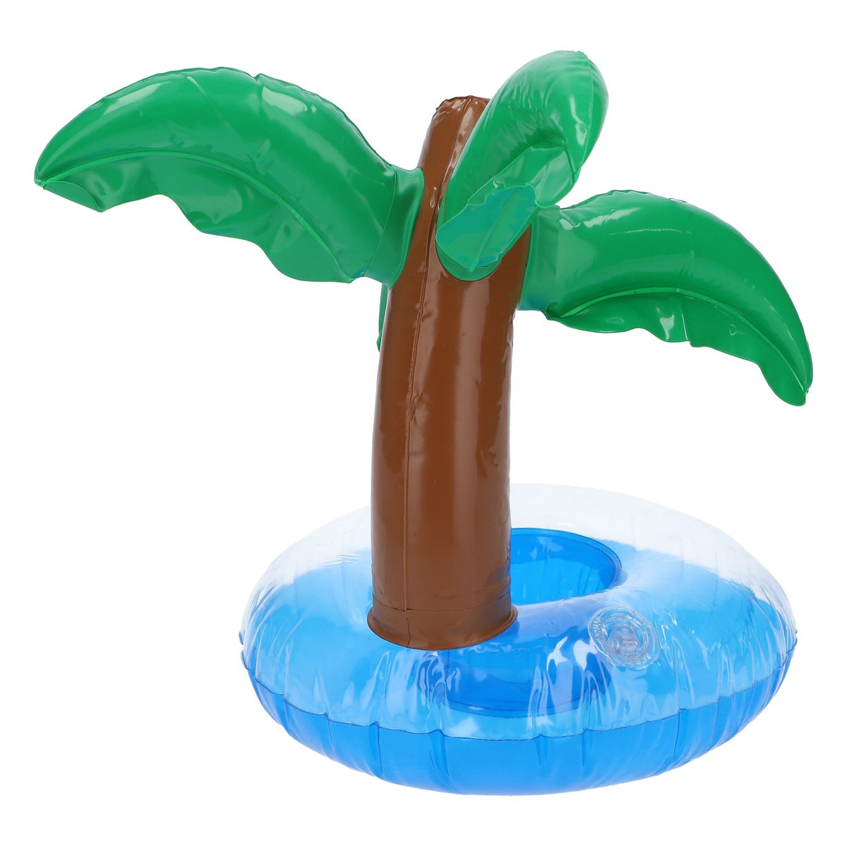 Floating drink holder, inflatable palm tree, pool gadget, blue – View 4