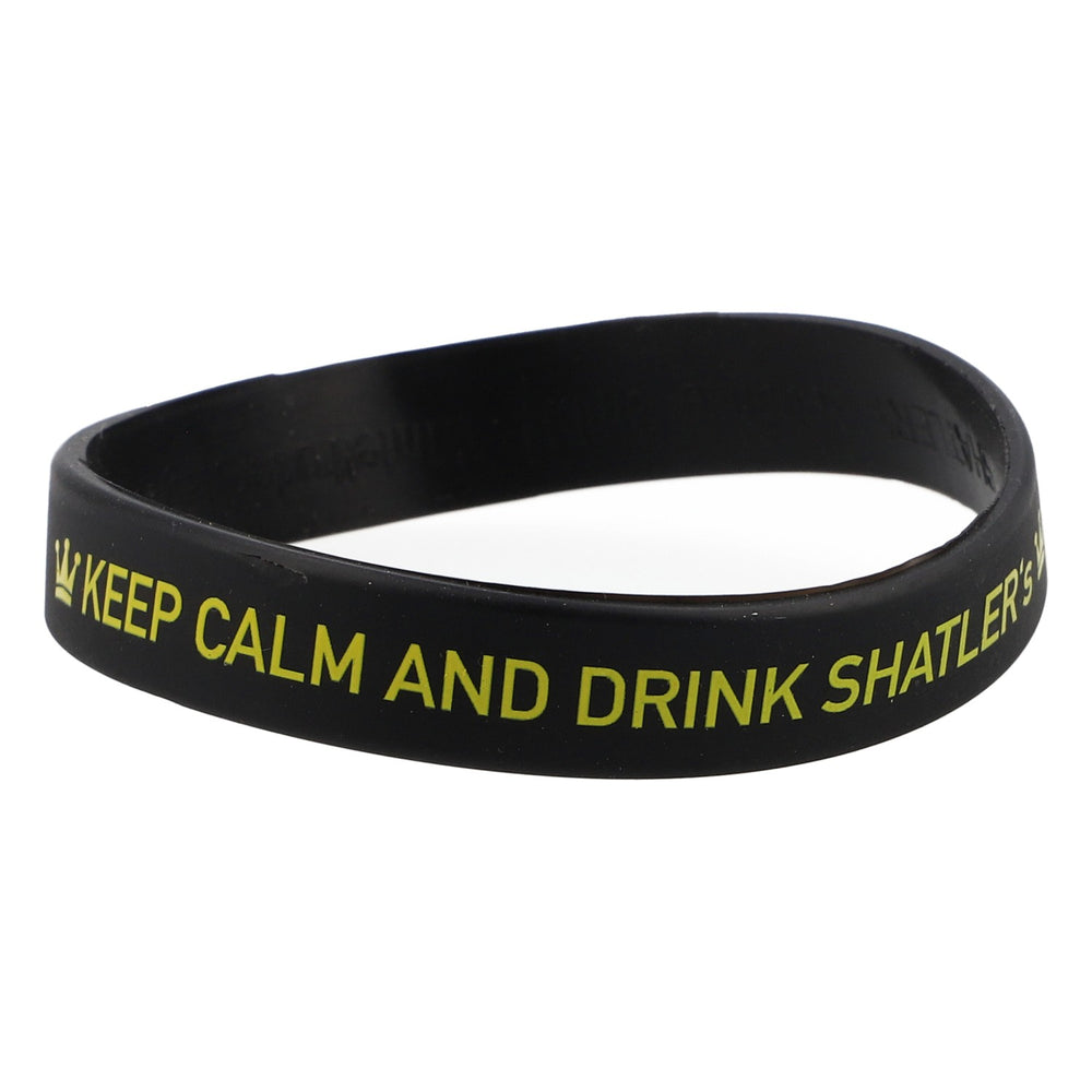 Shatler's bracelet Friendship bracelet Rubber Black "Keep calm and drink Shatler's"