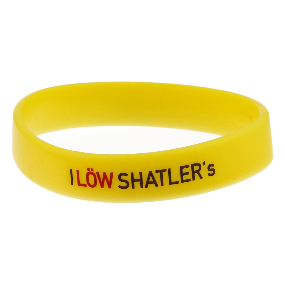 Shatler's bracelet Friendship bracelet Rubber Yellow "I Löw Shatler's"