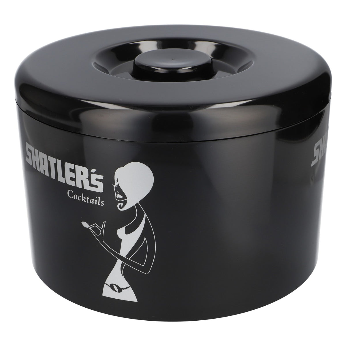 Shatler's Cooler Ice Cube Container Icecube Black Ice Box Round 10l – View 3