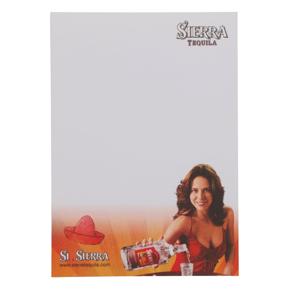 Sierra Tequila Notepad: Si Sierra Woman on Paper