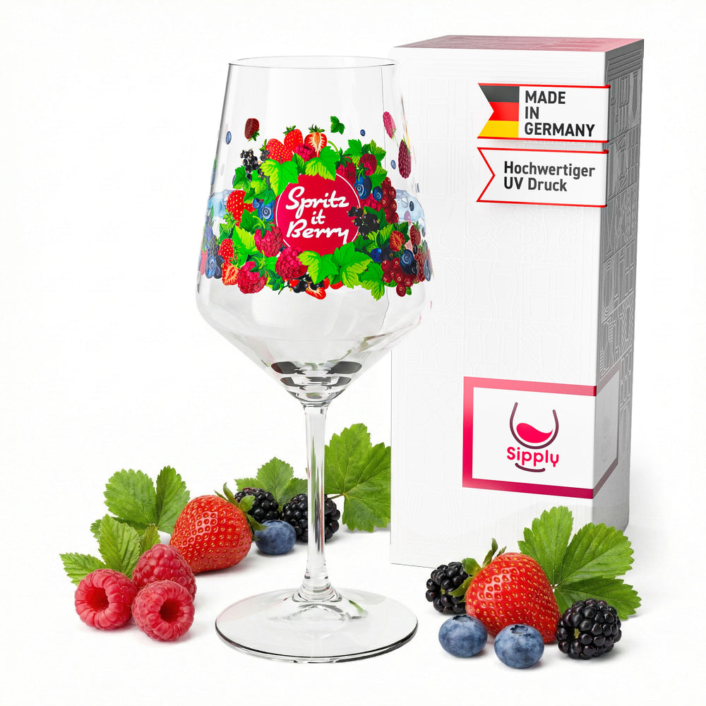 Sipply Summer Vibes aperitif glass with slogan "Spritz it Berry" 0.5 l