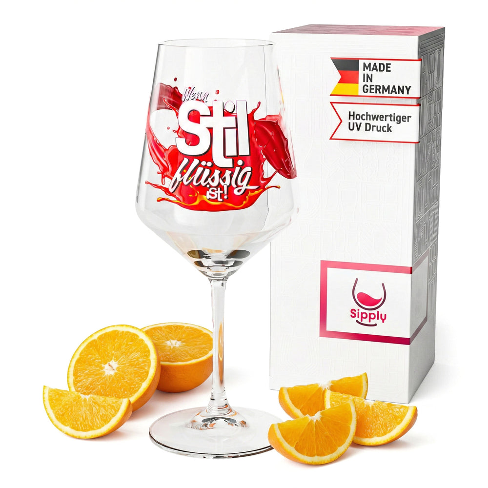 Sipply Summer Vibes aperitif glass with slogan When style is liquid! 0.5 l