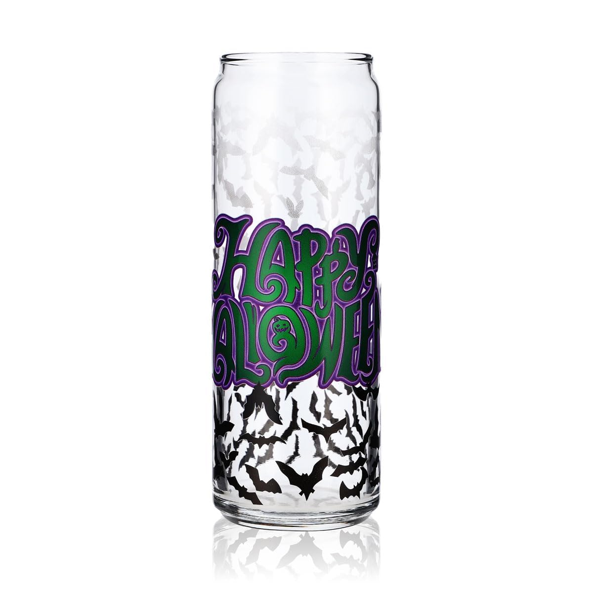 6x Sipply Drinking Glass with Halloween Bat Design as UV Print Can Glass 370ml – View 2