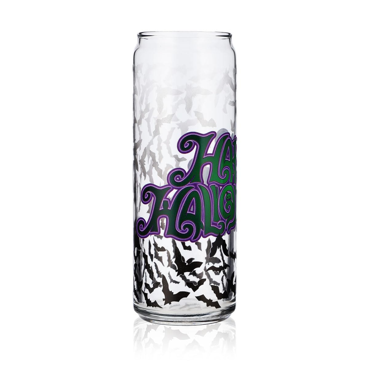 6x Sipply Drinking Glass with Halloween Bat Design as UV Print Can Glass 370ml – View 3