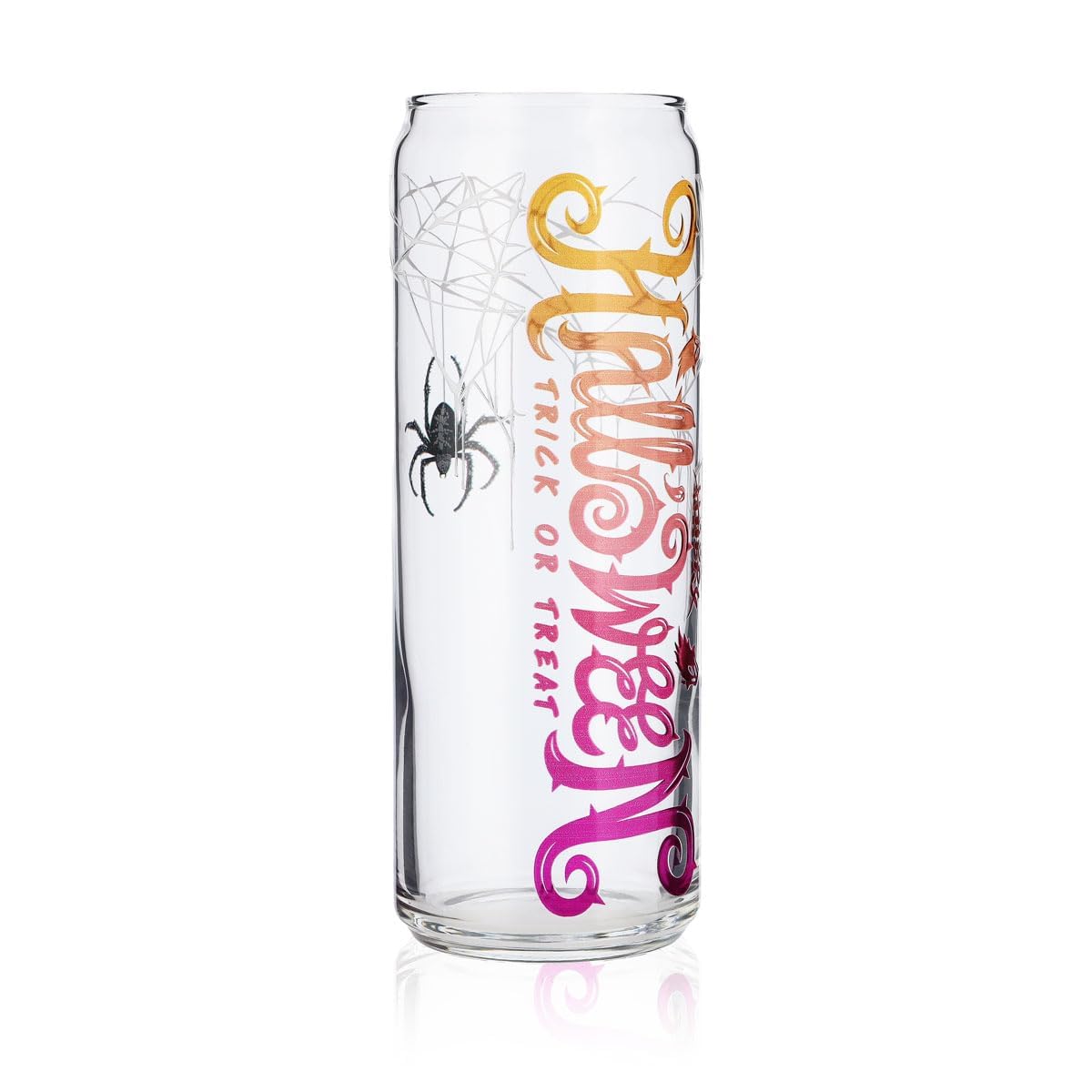 6x Sipply Drinking Glass with Halloween Spider Design as UV Print Can Glass 370ml – View 3