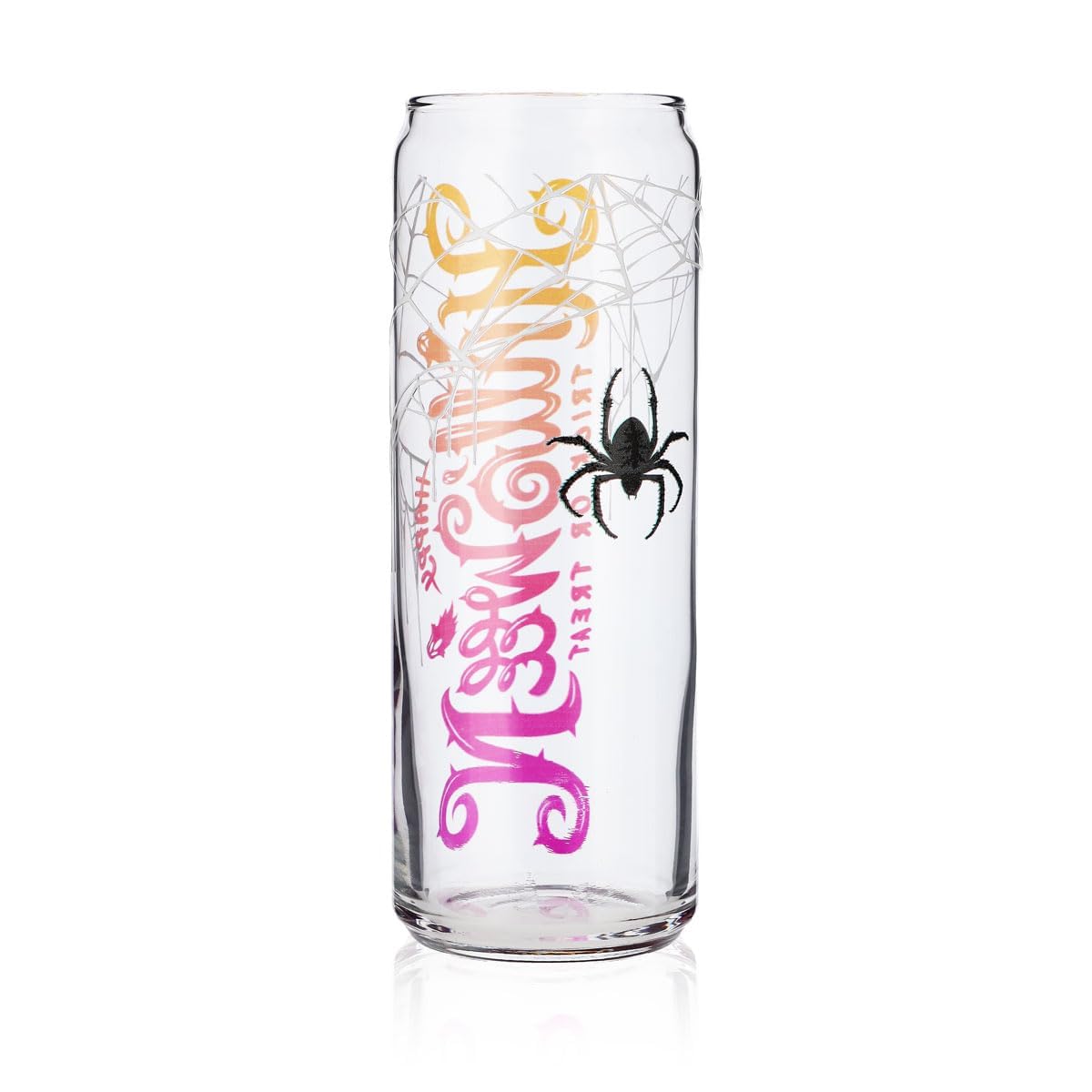 6x Sipply Drinking Glass with Halloween Spider Design as UV Print Can Glass 370ml – View 4