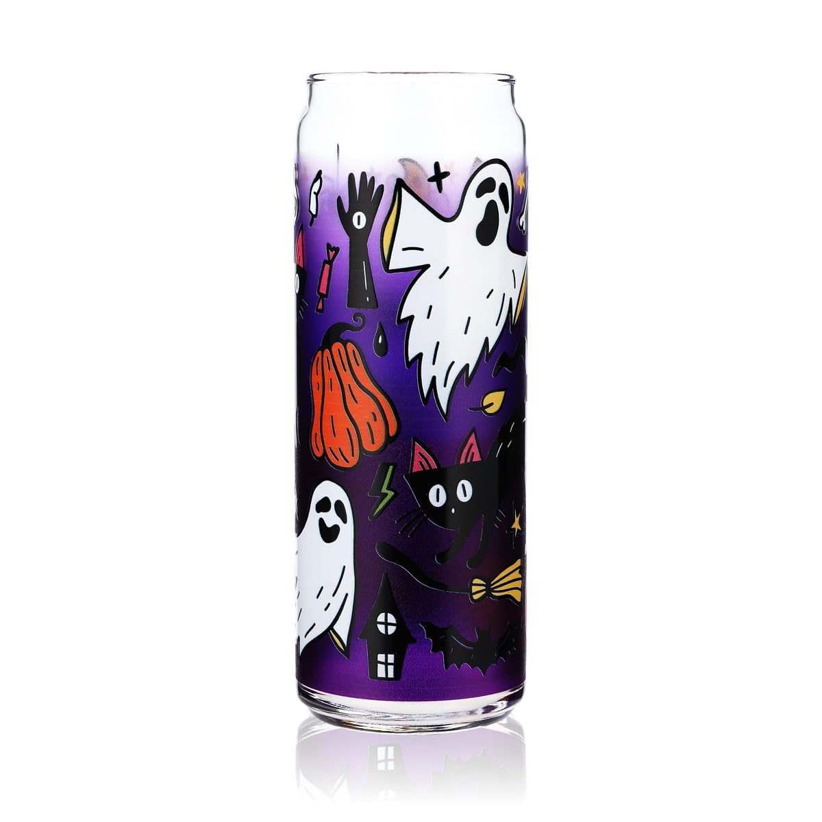 Sipply Drinking Glass with Halloween Motif Spooky as UV Print Can Glass 370ml