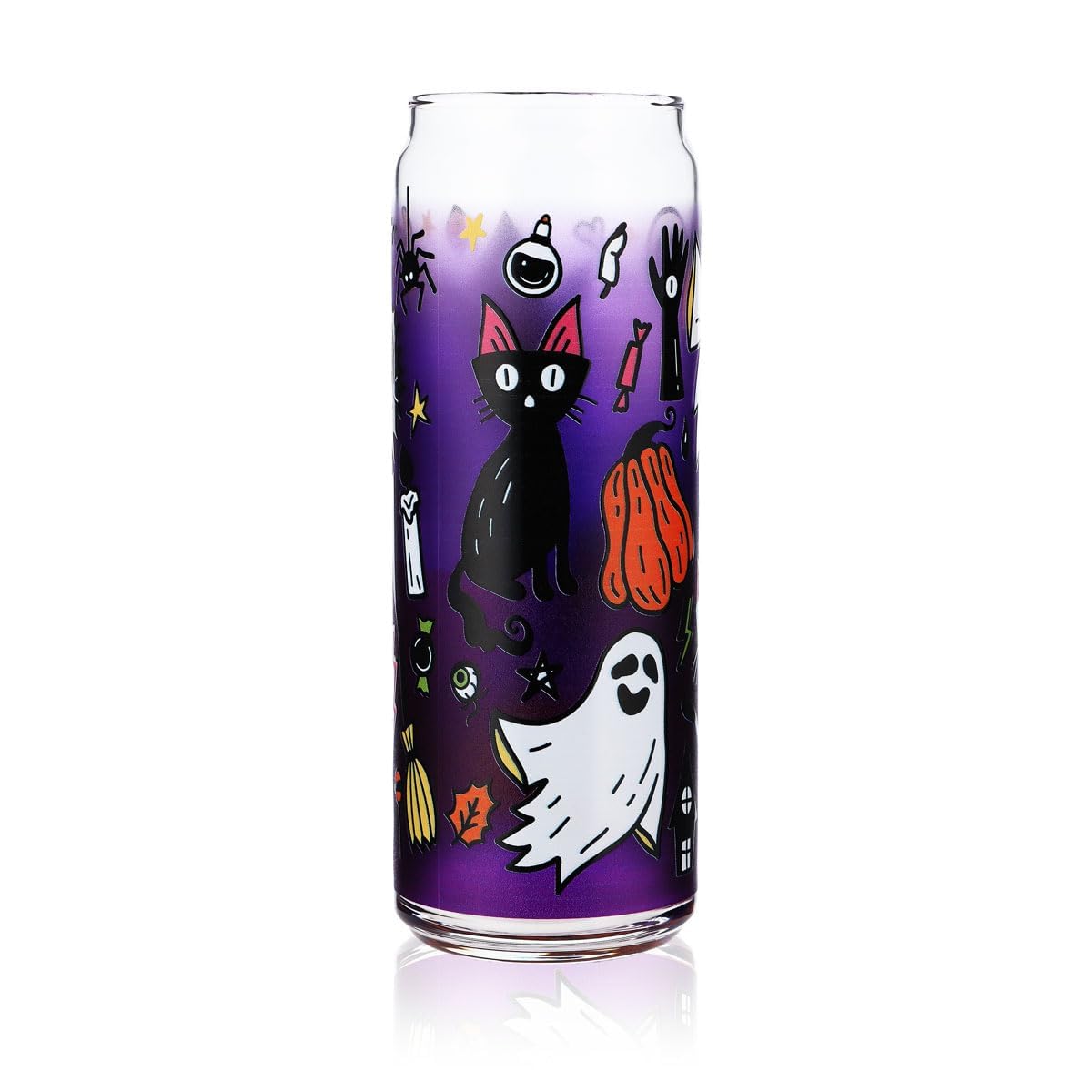 Sipply Drinking Glass with Halloween Motif Spooky as UV Print Can Glass 370ml – View 2