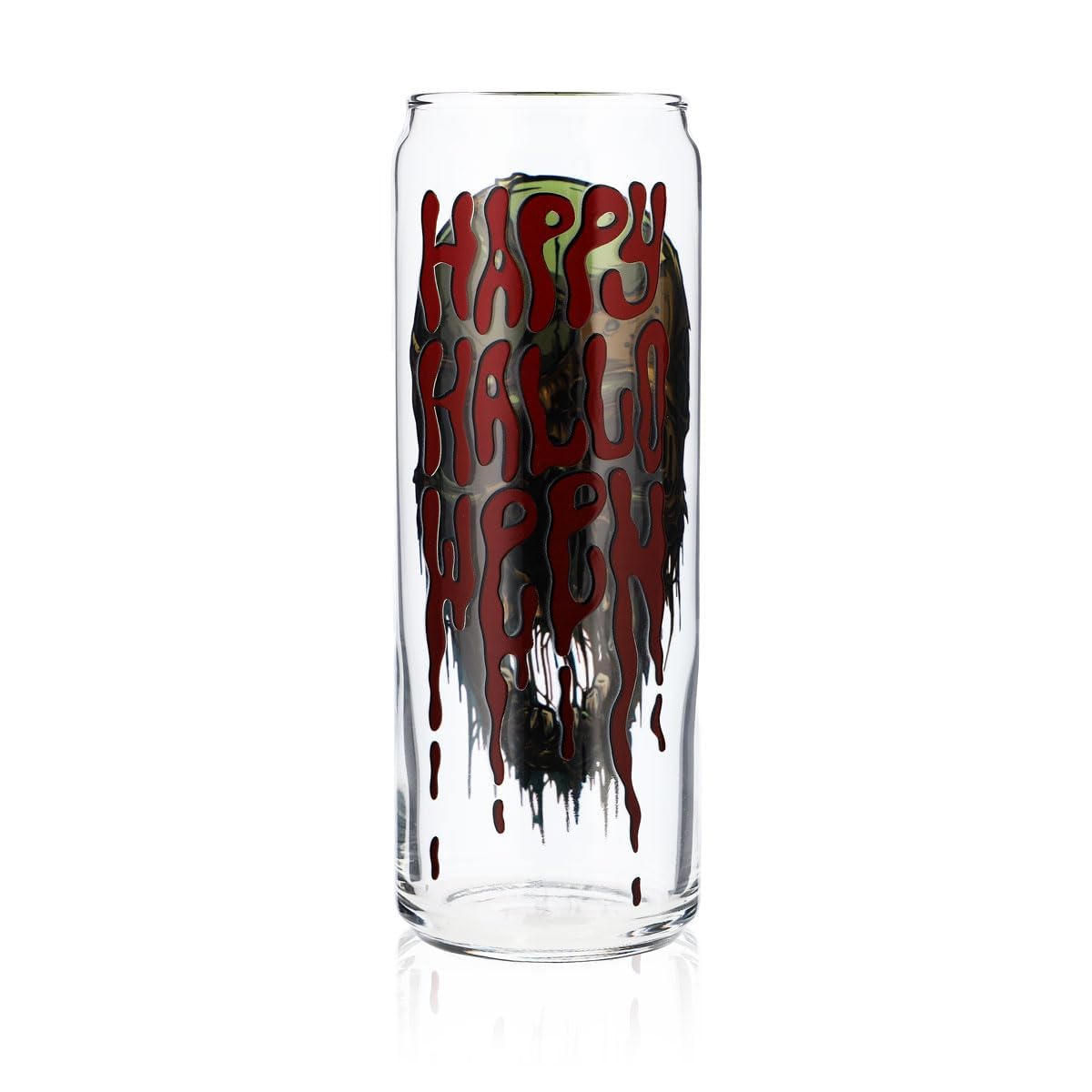 Sipply Drinking Glass with Halloween Skull XL Motif as UV Print Can Glass 370ml – View 4
