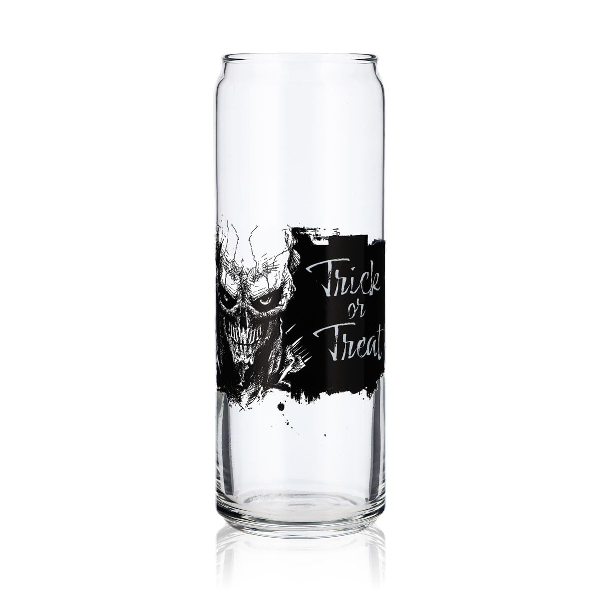 Sipply Drinking Glass with Halloween Design Trick or Treat as UV Print Can Glass 370ml