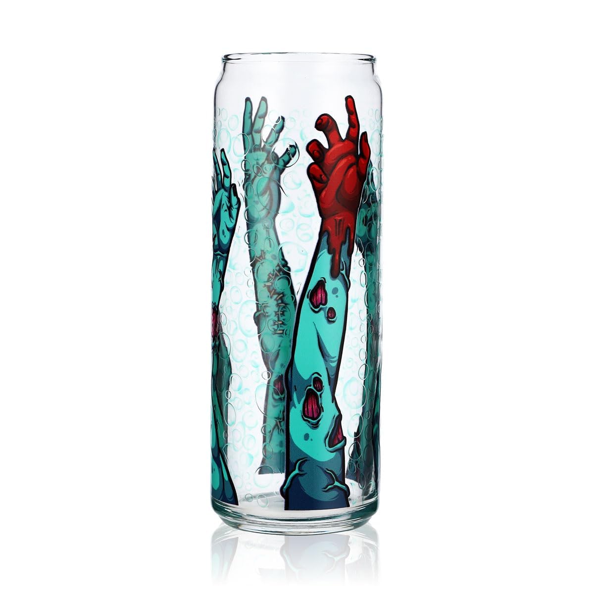 6x Sipply Drinking Glass with Halloween Design Zombie Arms as UV-Print Can Glass 370ml – View 2