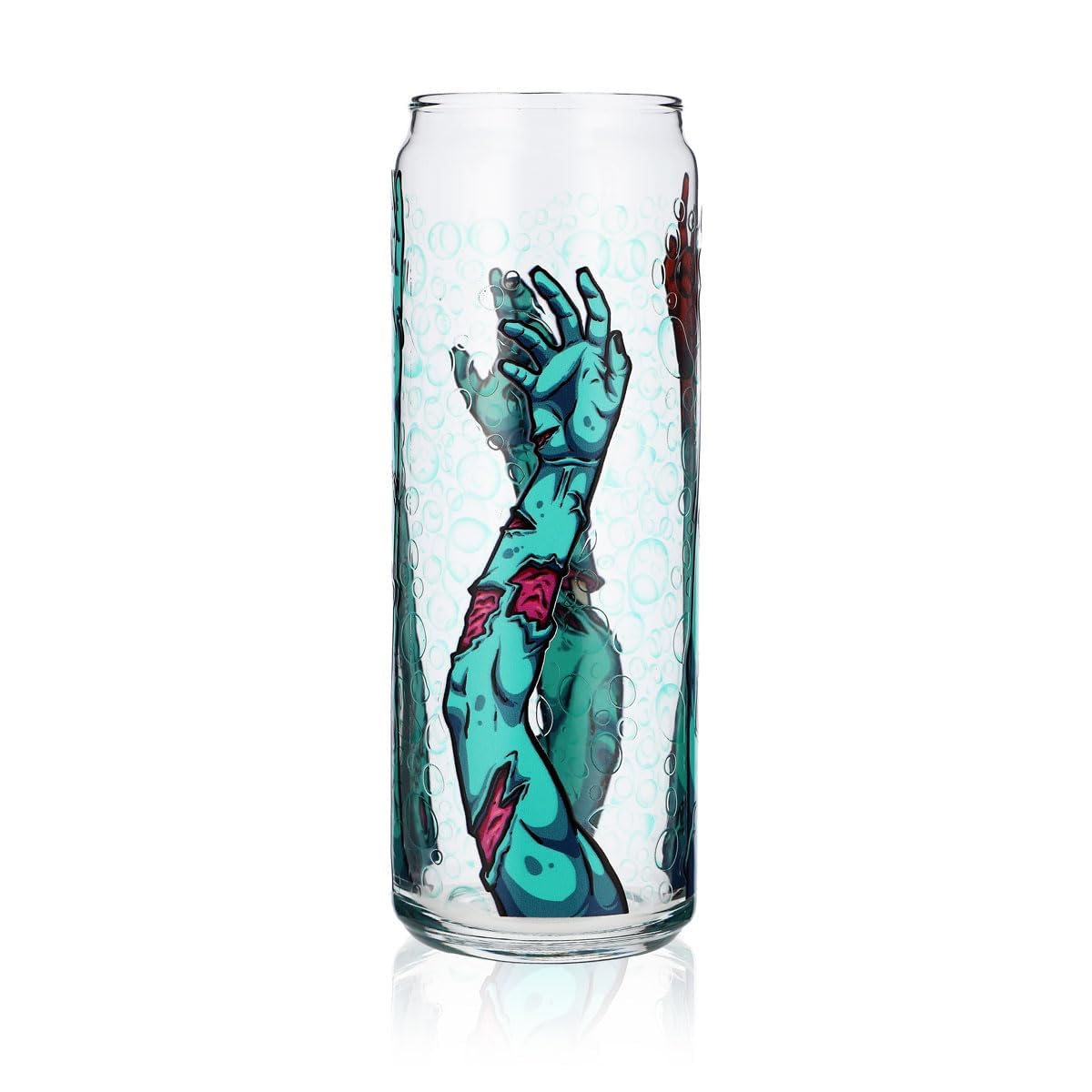 6x Sipply Drinking Glass with Halloween Design Zombie Arms as UV-Print Can Glass 370ml – View 5