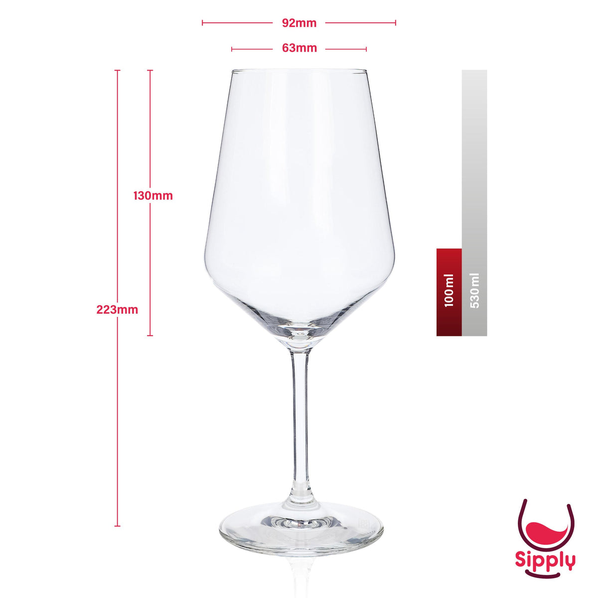 Sipply Wine Glass with the Saying "To Madness!" 0.5 L – View 8