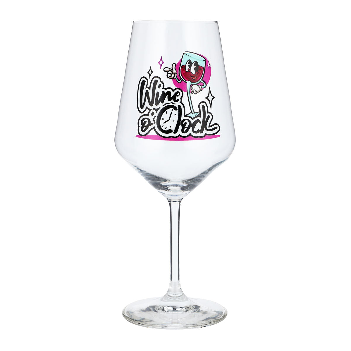 Sipply wine glass with funny saying Wine o'Clock 0.5 l – View 5