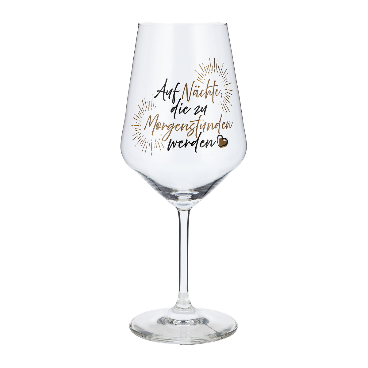 Sipply Wine Glass with Saying: "To nights that turn into mornings" 0.5 L – View 2