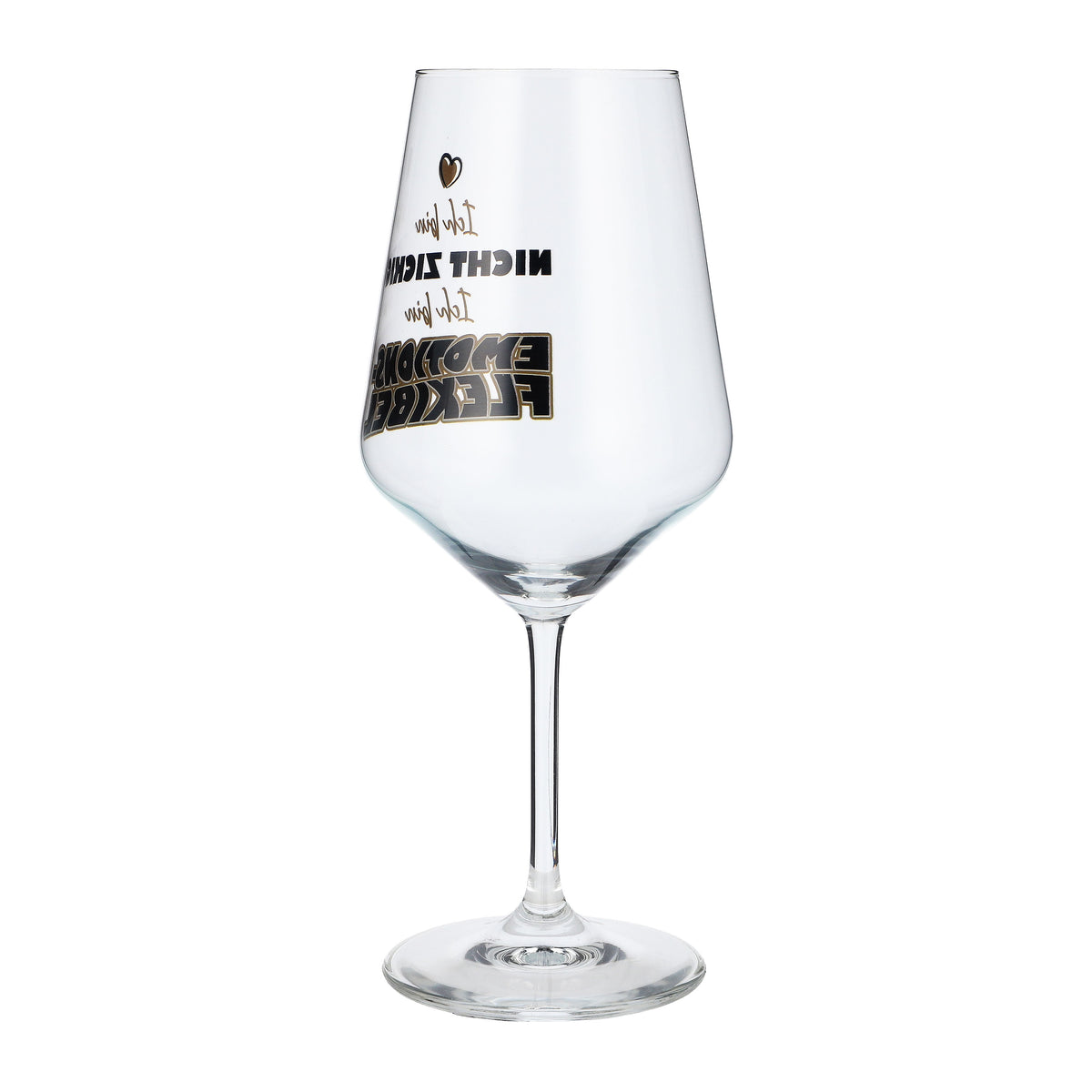 Sipply Wine Glass with "Emotionsflexibel" Saying, 0.5 L – View 7