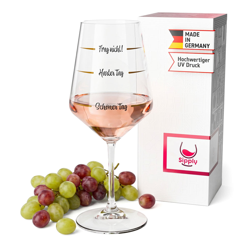 Sipply Wine Glass with Saying "Don't Ask" – Bad Day, Good Day V2, 0.5 L