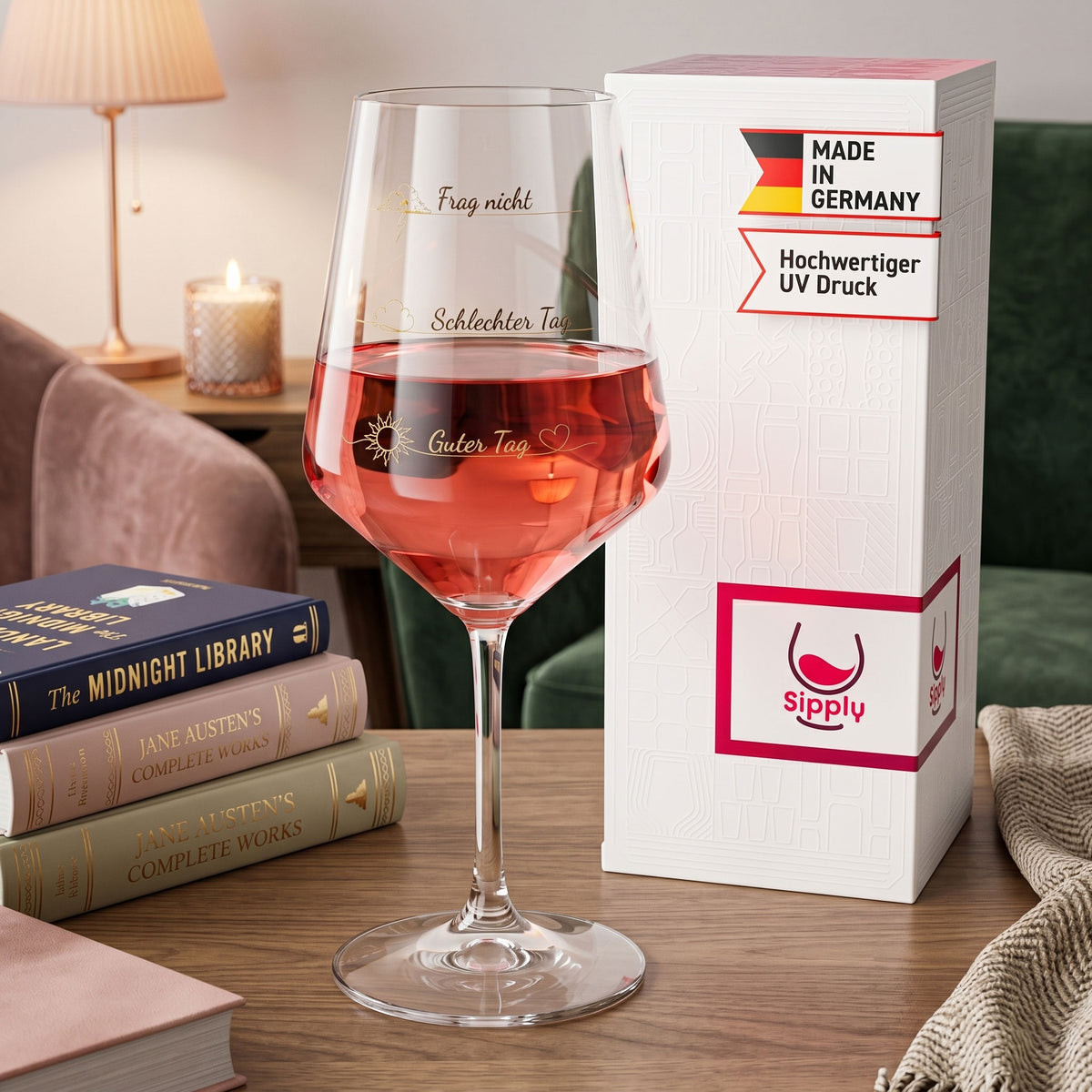 Sipply Wine Glass with Saying "Don't Ask" – Bad Day, Good Day – 0.5 L – View 3