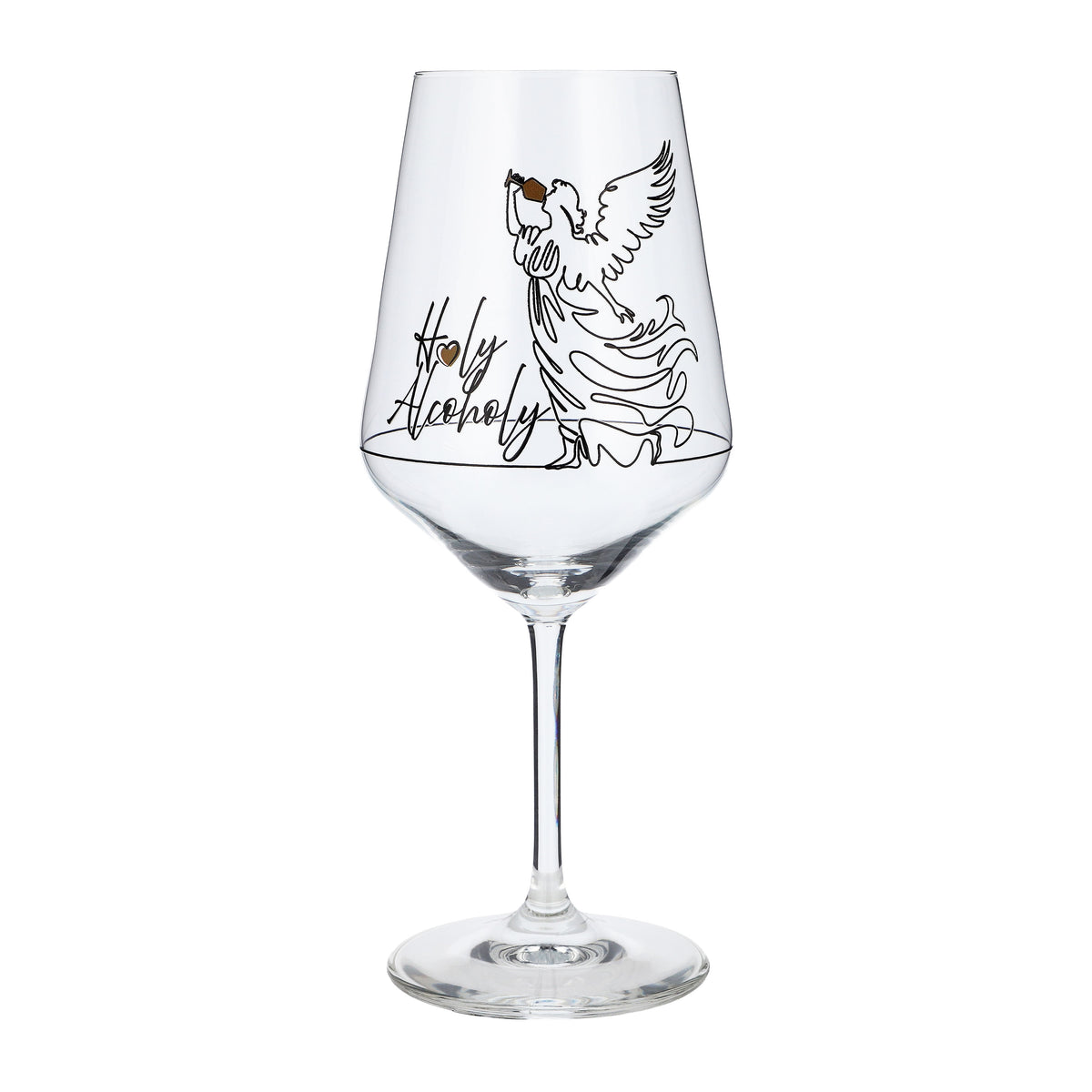 Sipply Wine Glass with "Holy Alcoholy" Saying, 0.5 L – View 2